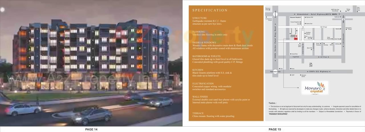  of real estate project Monarc Crystal located at Zundal, Gandhinagar, Gujarat