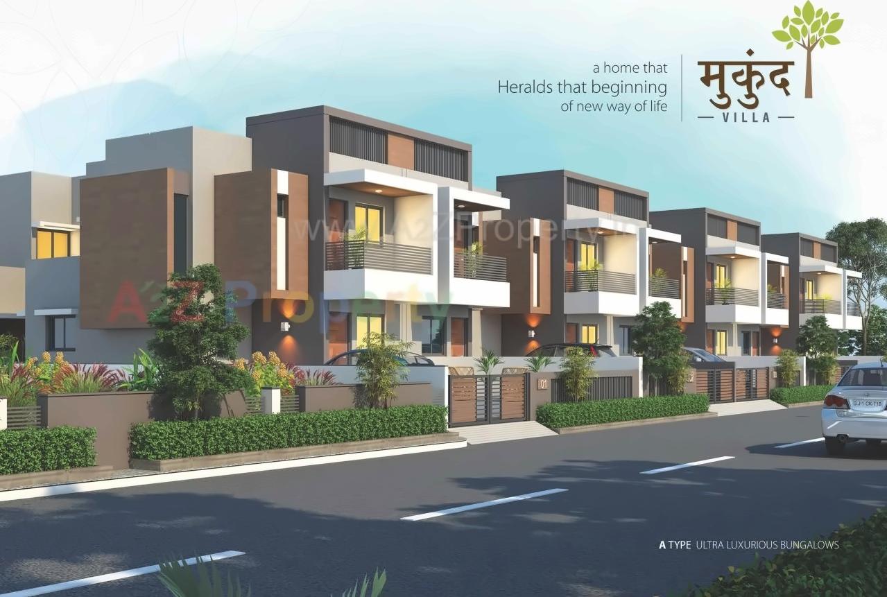 3D Elevation of real estate project Mukund Villa located at Borisana, Gandhinagar, Gujarat