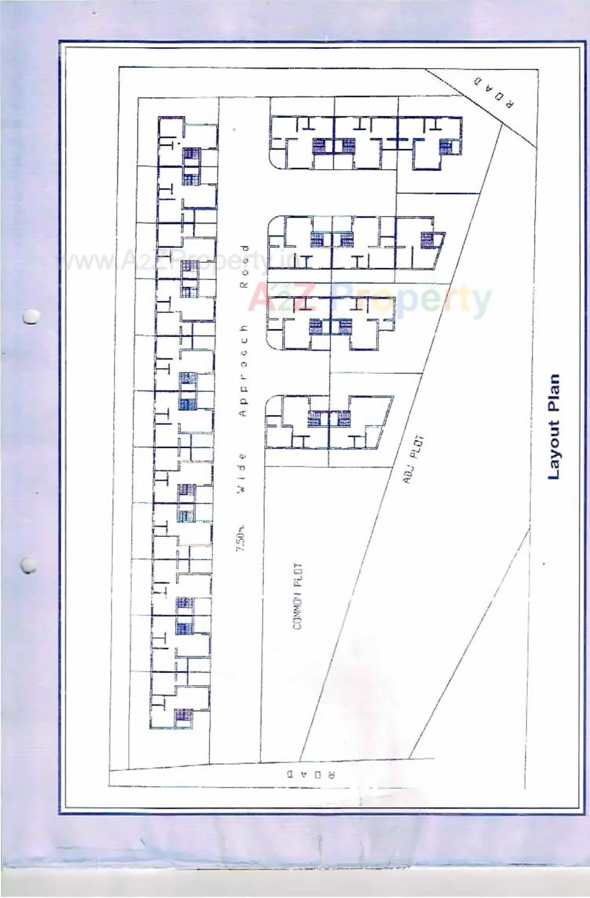 Layout of real estate project Namonarayan Parisar located at Dhanaj, Gandhinagar, Gujarat