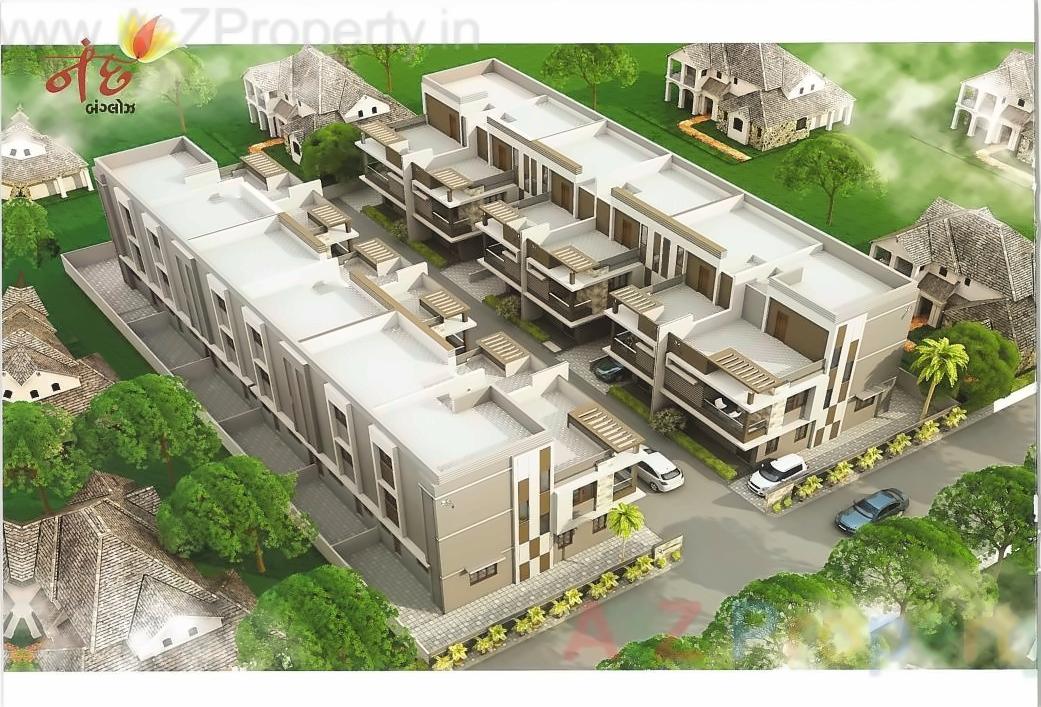 3D Elevation of real estate project Nand Bunglows located at Pethapur, Gandhinagar, Gujarat