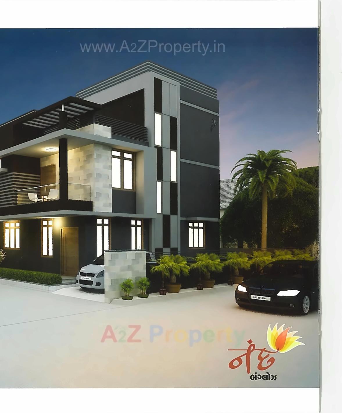 3D Elevation of real estate project Nand Bunglows located at Pethapur, Gandhinagar, Gujarat