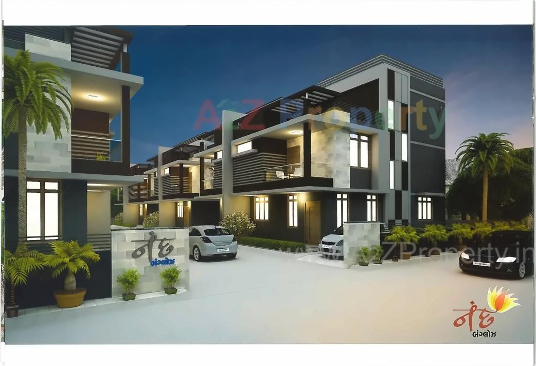 3D Elevation of real estate project Nand Bunglows located at Pethapur, Gandhinagar, Gujarat