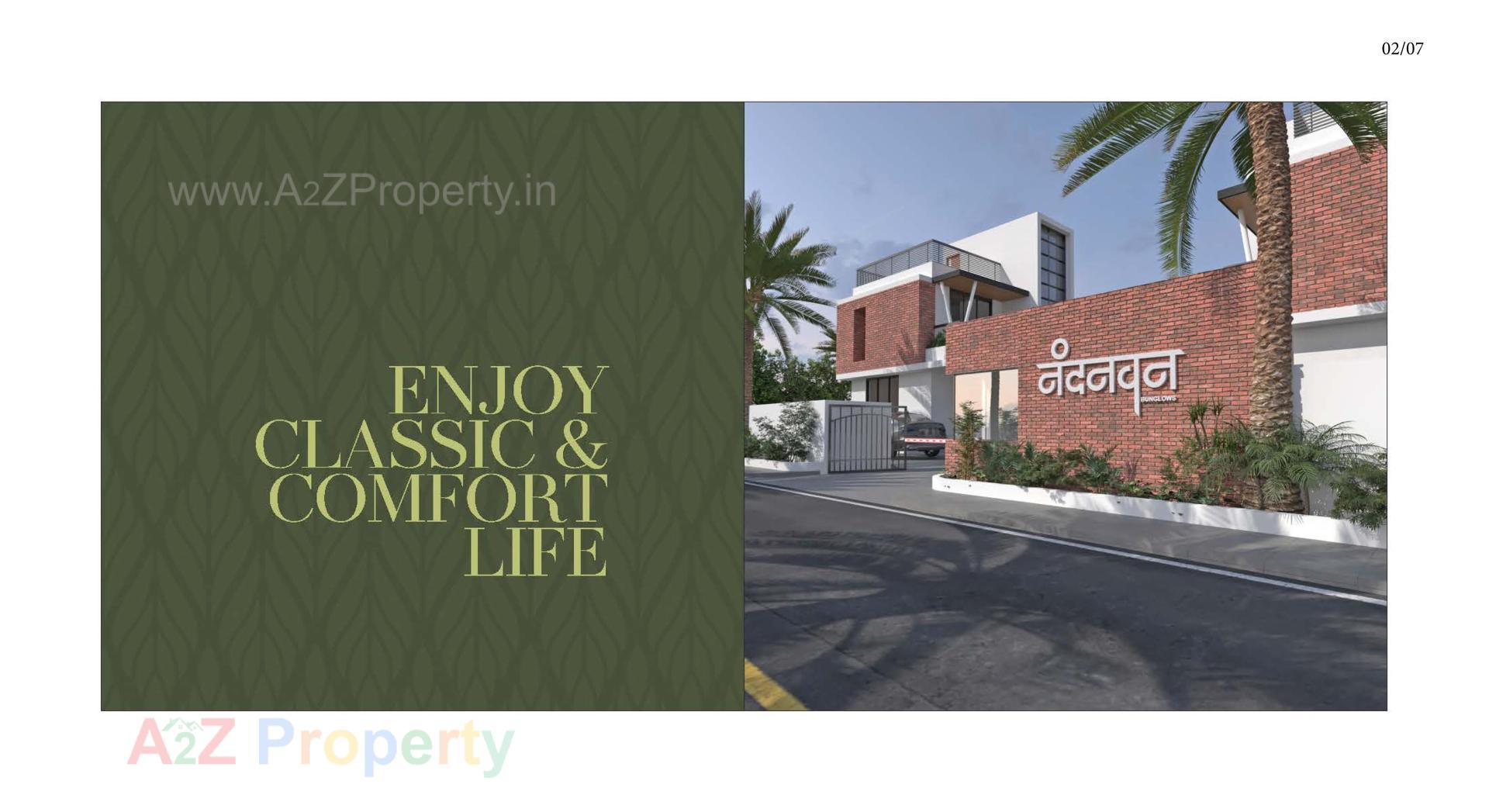 3D Elevation of real estate project Nandanvan located at Zundal, Gandhinagar, Gujarat