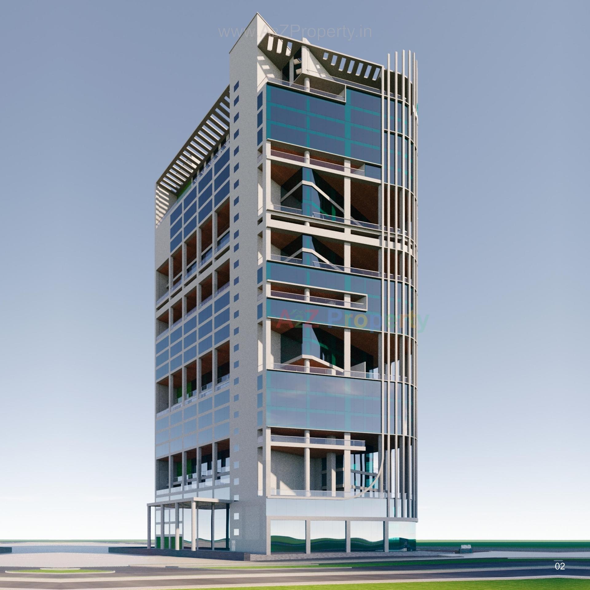 3D Elevation of real estate project Narmada located at Ratanpur,giftcity, Gandhinagar, Gujarat