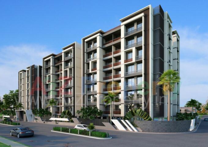 3D Elevation of real estate project Navpad Helios located at Ahmedabad, Gandhinagar, Gujarat