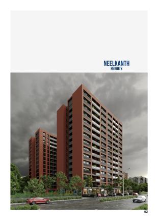 Elevation of real estate project Neelkanth Heights located at Vavol, Gandhinagar, Gujarat