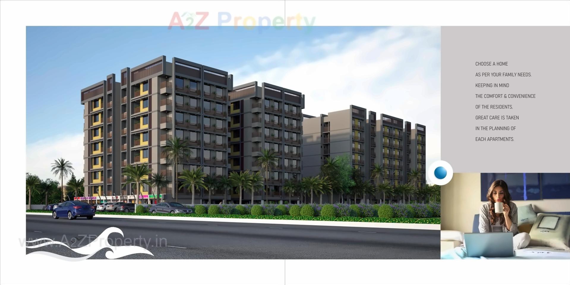 3D Elevation of real estate project Neelkanth Ocean located at Gandhinagar, Gandhinagar, Gujarat