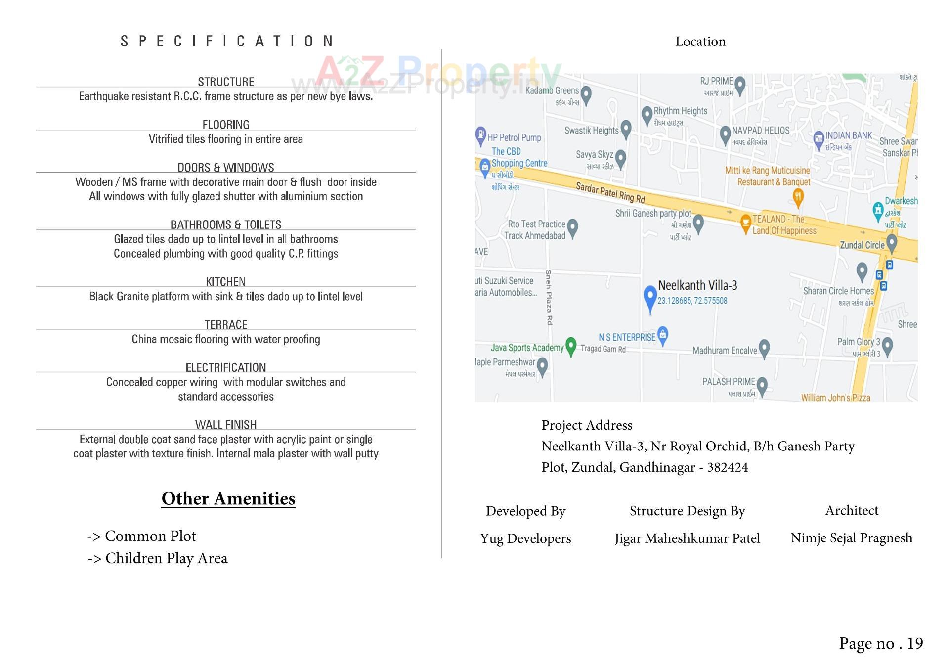  of real estate project Neelkanth Villa located at Gandhinagar, Gandhinagar, Gujarat