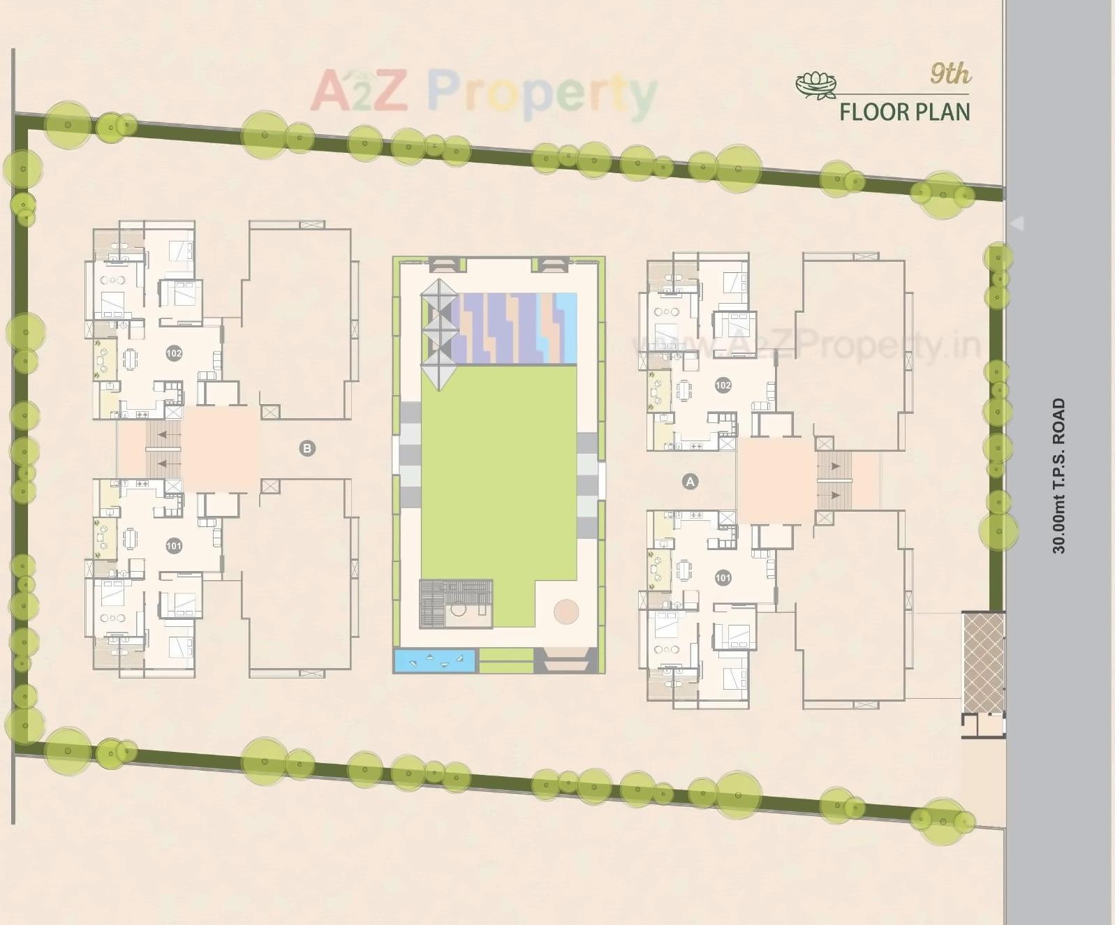 Layout of real estate project Nest Residency located at Gandhinagar, Gandhinagar, Gujarat
