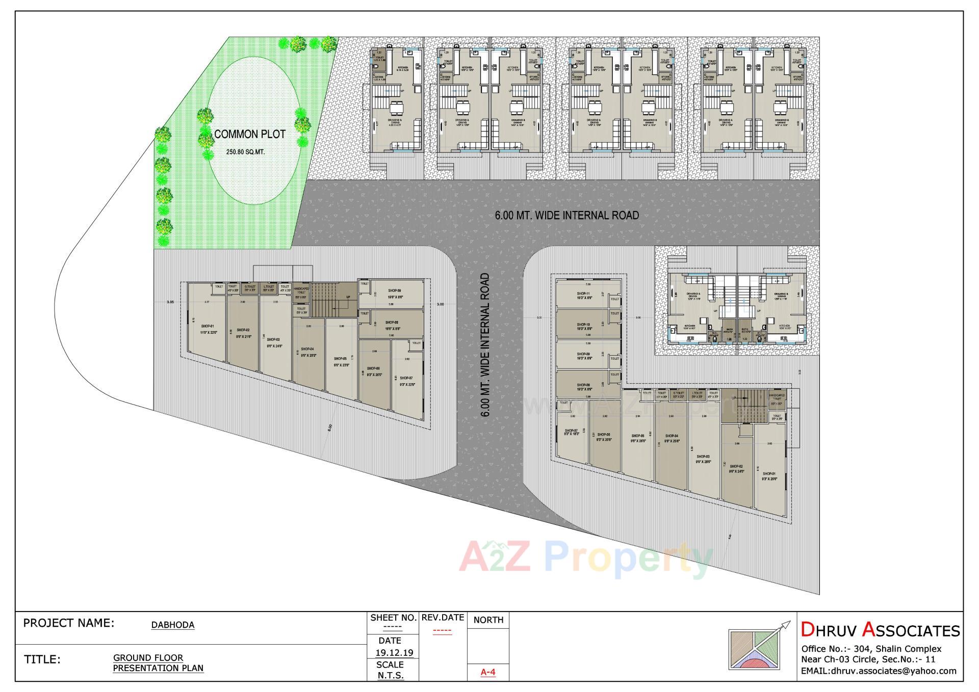 Layout of real estate project Nirman Avenue located at Dabhoda, Gandhinagar, Gujarat