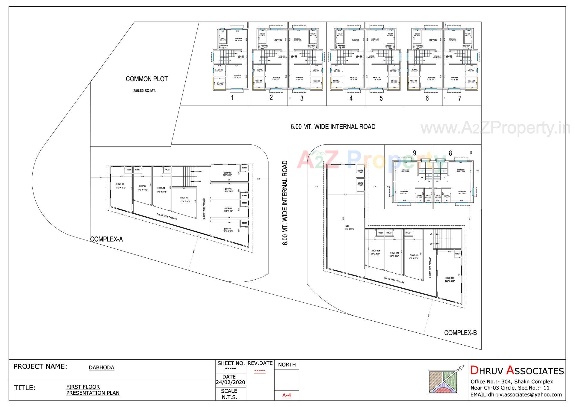 Layout of real estate project Nirman Avenue located at Dabhoda, Gandhinagar, Gujarat