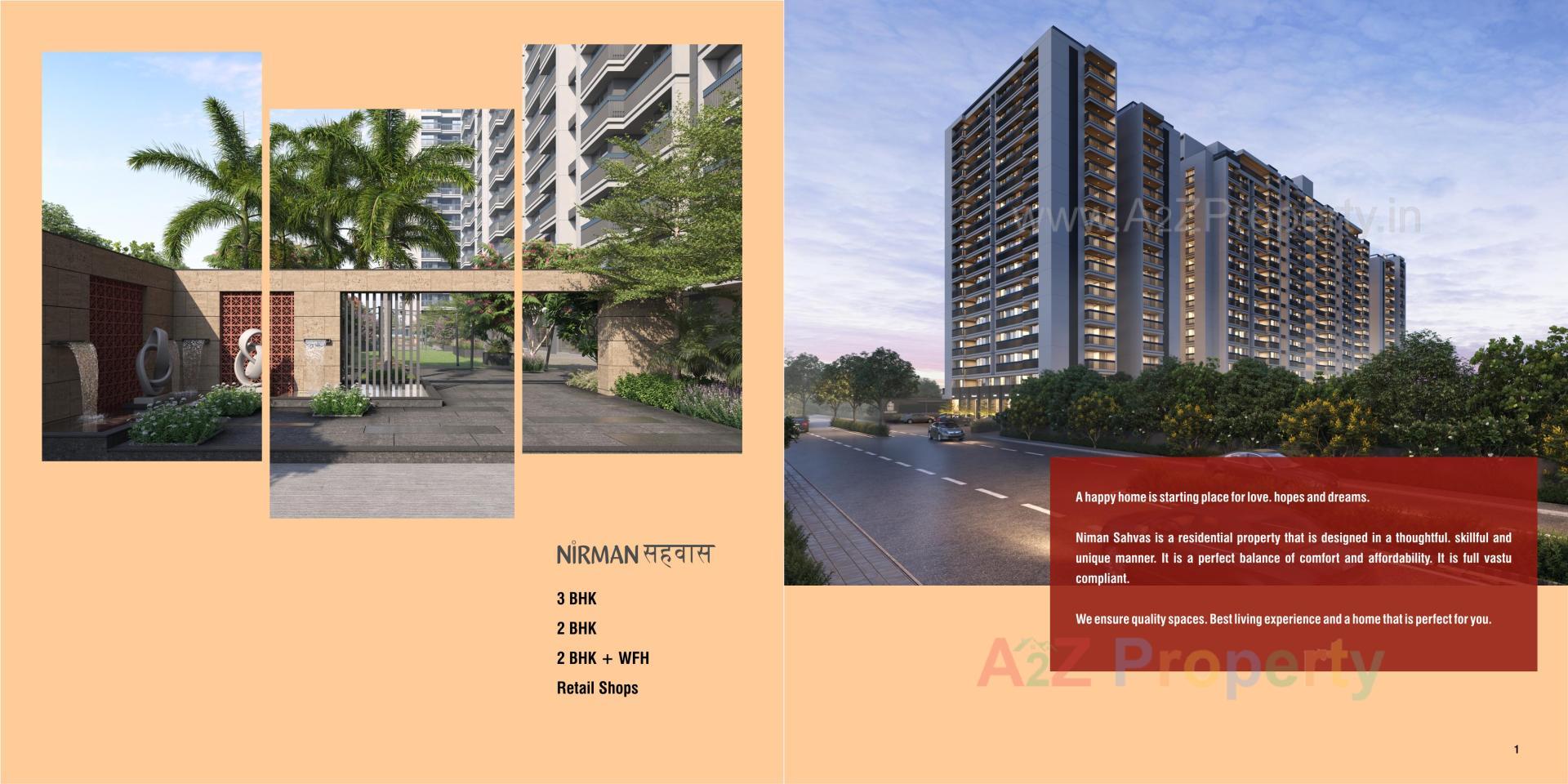 3D Elevation of real estate project Nirman Sahvas located at Adalaj, Gandhinagar, Gujarat