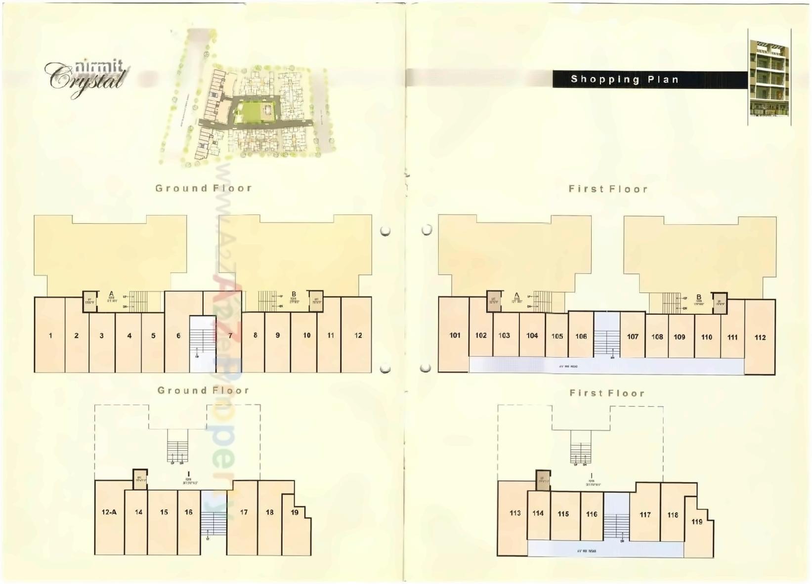 Layout of real estate project Nirmit Crystal located at Kalol, Gandhinagar, Gujarat