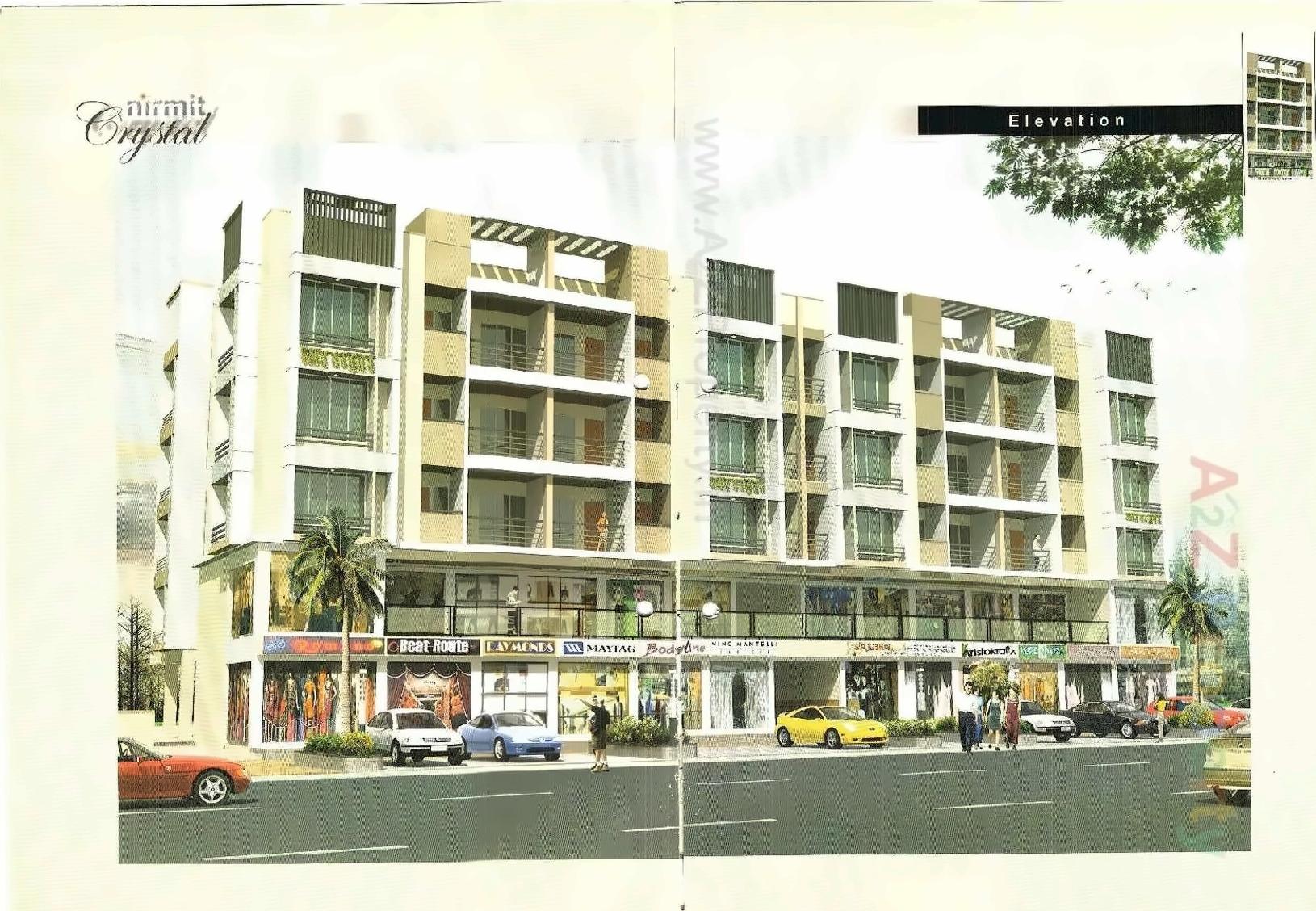 3D Elevation of real estate project Nirmit Crystal located at Kalol, Gandhinagar, Gujarat