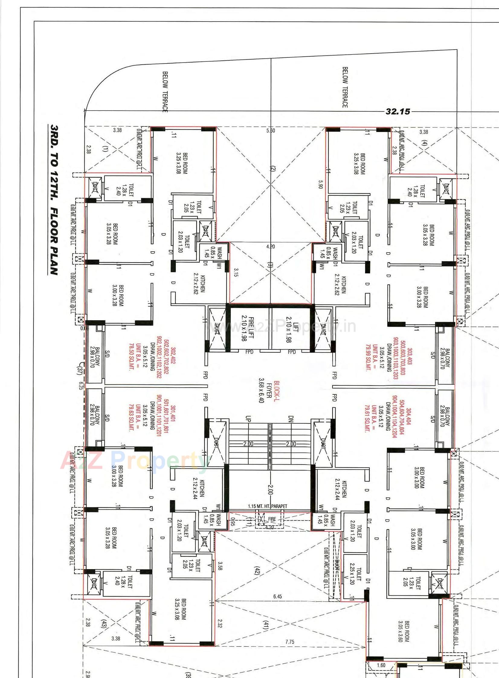 Layout of real estate project North Enclave L Block located at Khoraj, Gandhinagar, Gujarat