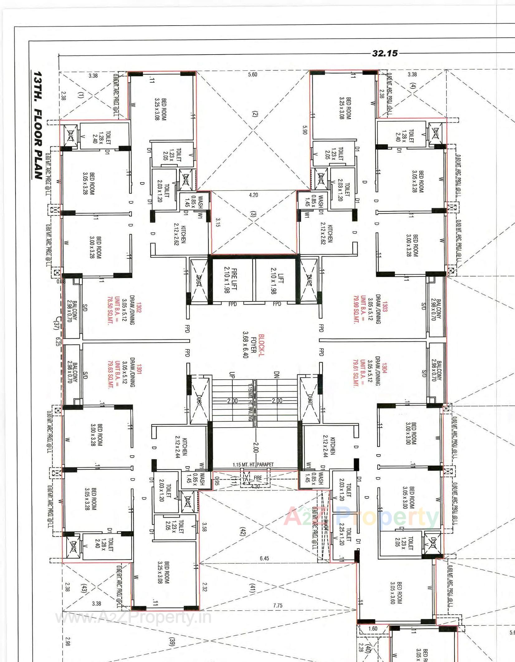 Layout of real estate project North Enclave L Block located at Khoraj, Gandhinagar, Gujarat