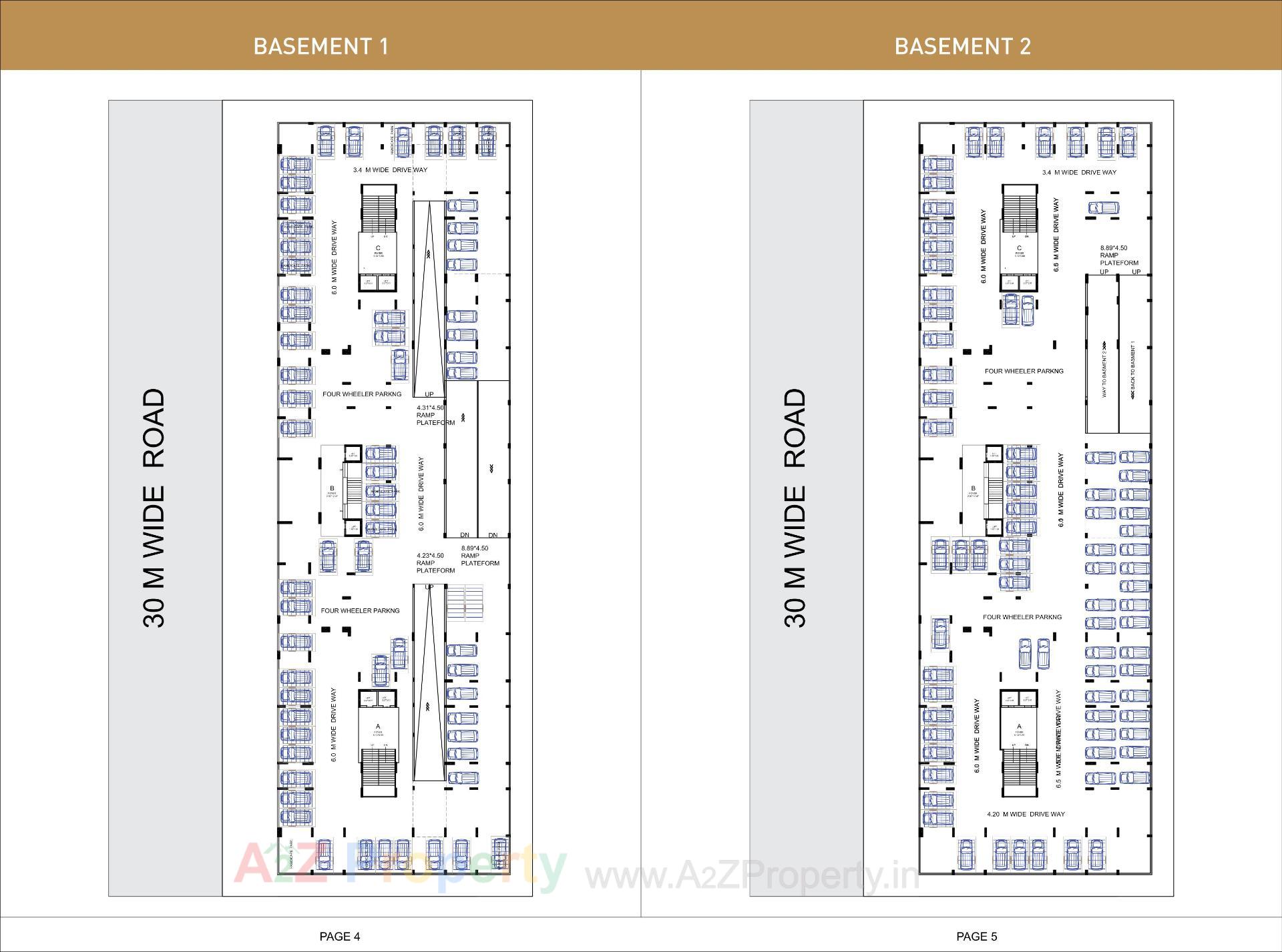 Layout of real estate project Ocean Sky located at Gandhinagar, Gandhinagar, Gujarat