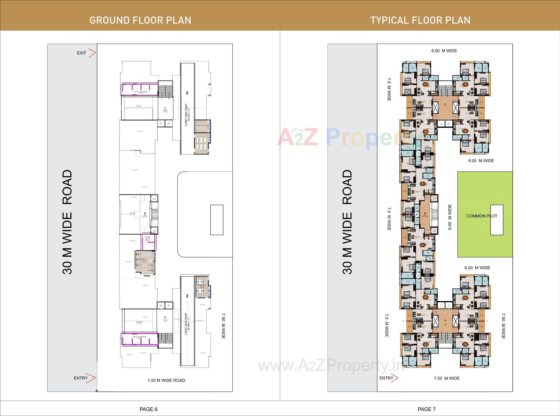 Layout of real estate project Ocean Sky located at Gandhinagar, Gandhinagar, Gujarat