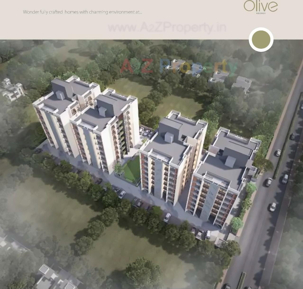 3D Elevation of real estate project Olive Residency located at Zundal, Gandhinagar, Gujarat