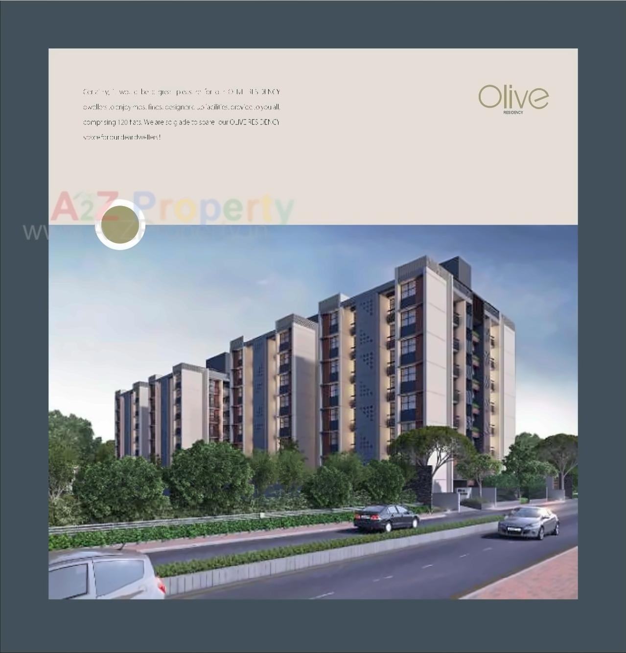 3D Elevation of real estate project Olive Residency located at Zundal, Gandhinagar, Gujarat