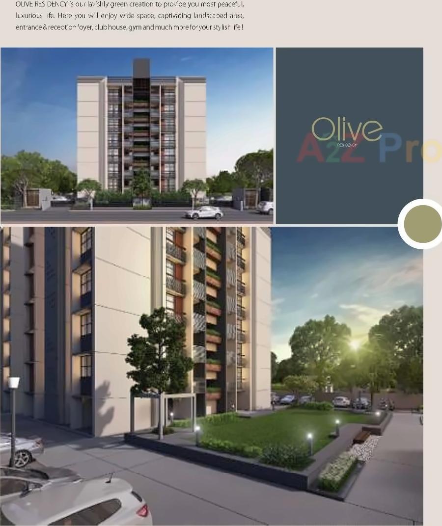 3D Elevation of real estate project Olive Residency located at Zundal, Gandhinagar, Gujarat