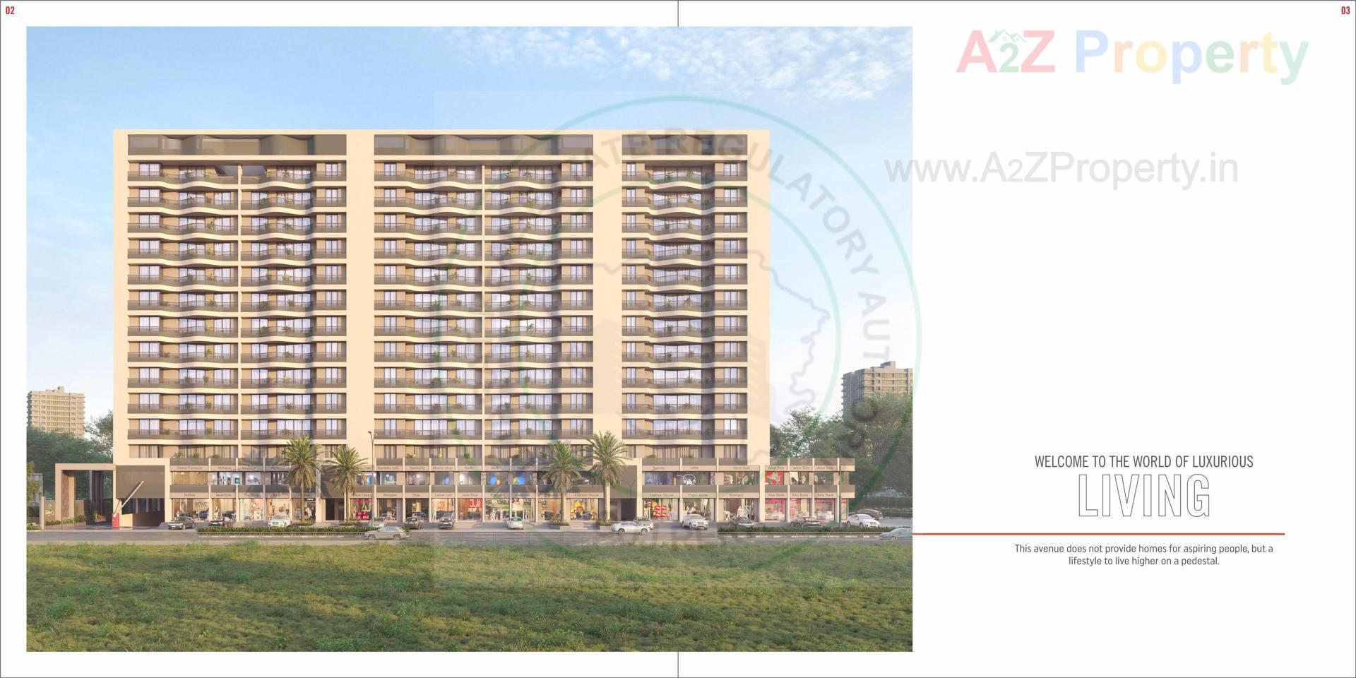 3D Elevation of real estate project Om Akant located at Vasna Hadmatya, Gandhinagar, Gujarat