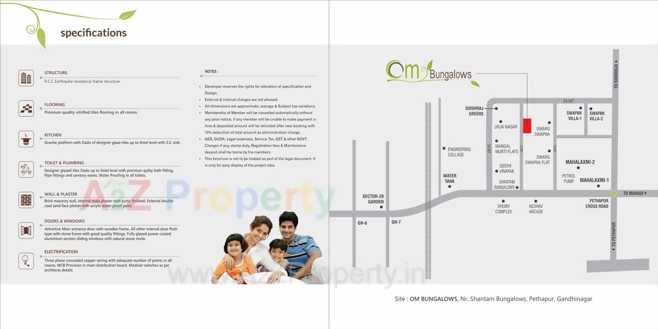  of real estate project Om Bungalows located at Pethapur, Gandhinagar, Gujarat