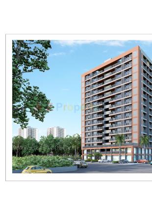 Elevation of real estate project Om Elegance located at Pethapur, Gandhinagar, Gujarat