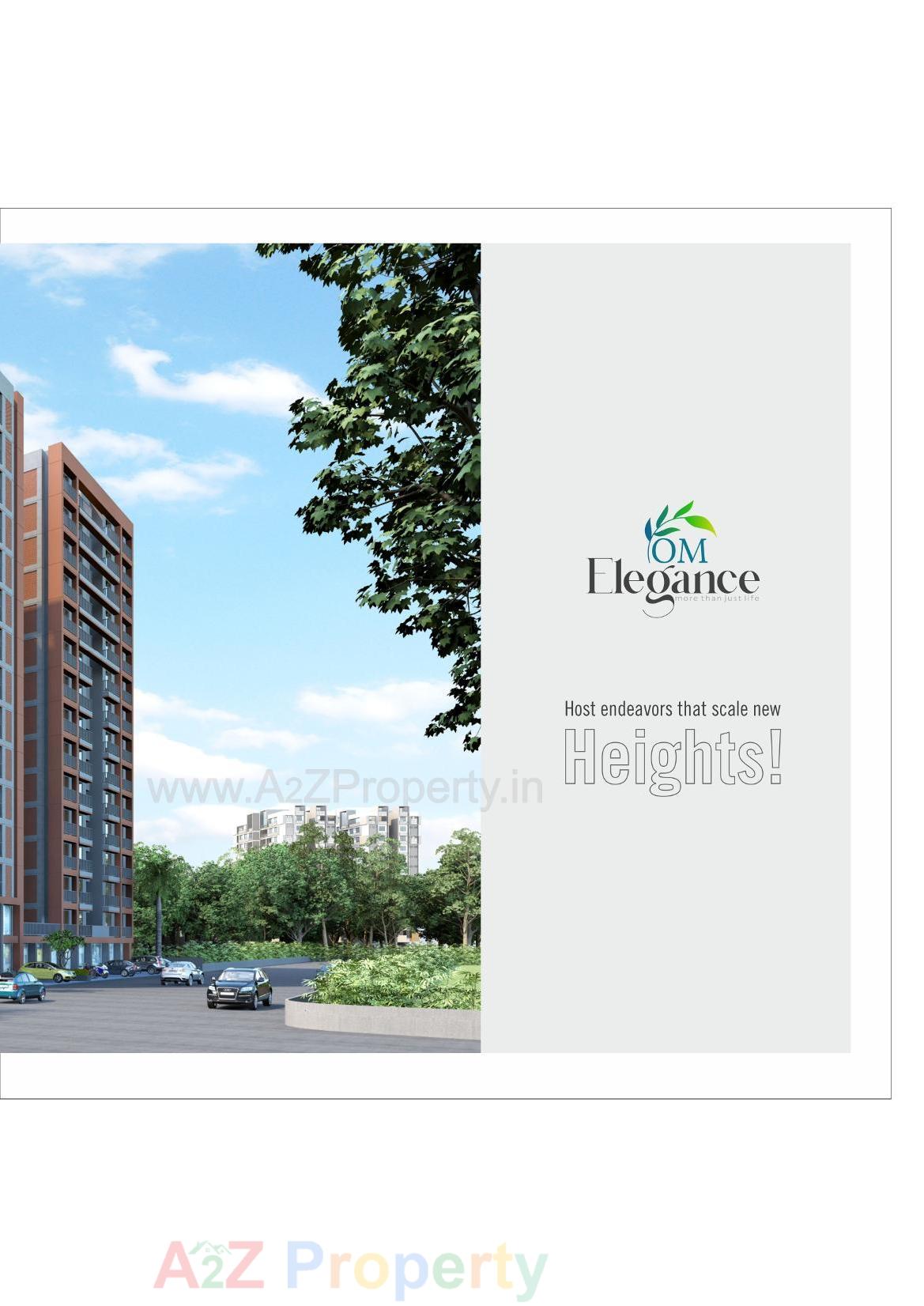 3D Elevation of real estate project Om Elegance located at Pethapur, Gandhinagar, Gujarat