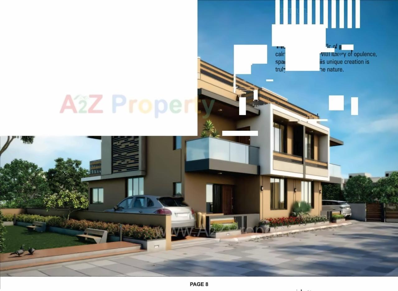 3D Elevation of real estate project Omkar Bunglows located at Raisan, Gandhinagar, Gujarat