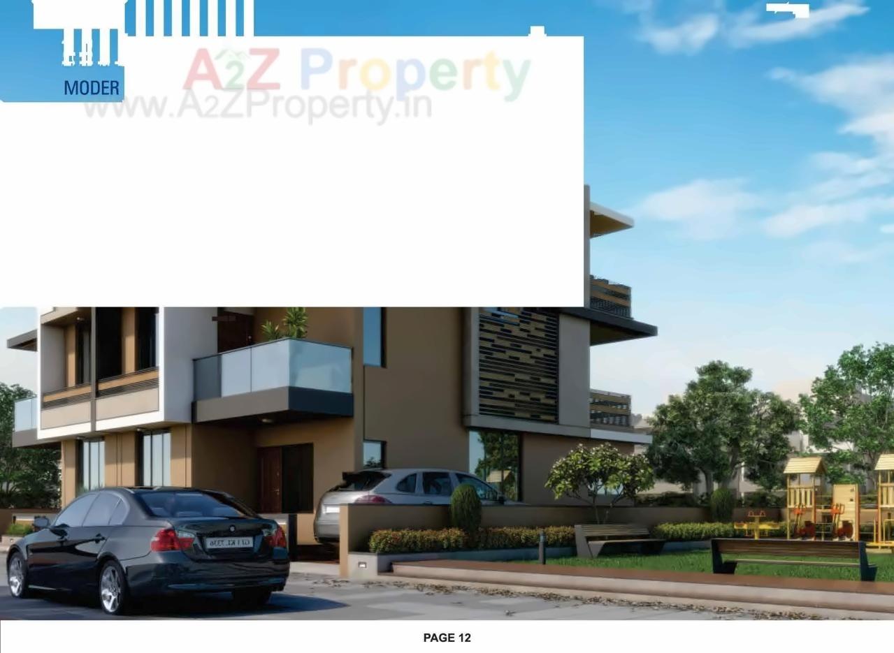 3D Elevation of real estate project Omkar Bunglows located at Raisan, Gandhinagar, Gujarat