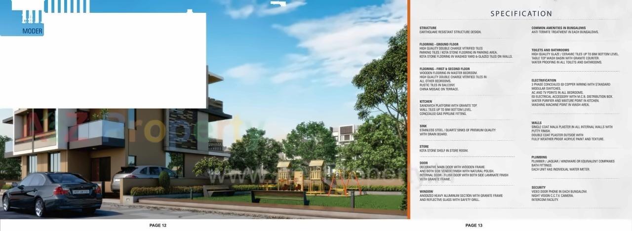  of real estate project Omkar Bunglows located at Raisan, Gandhinagar, Gujarat