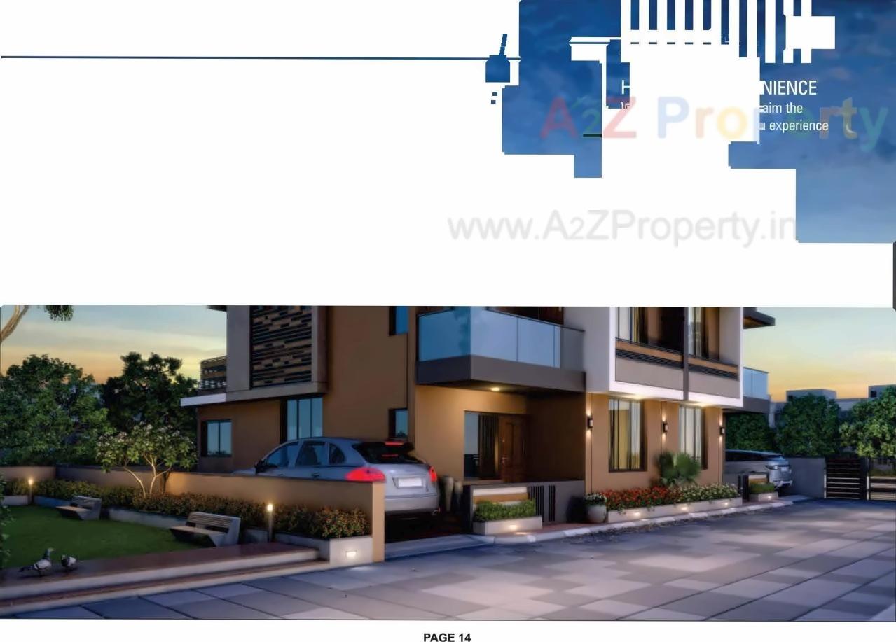 3D Elevation of real estate project Omkar Bunglows located at Raisan, Gandhinagar, Gujarat