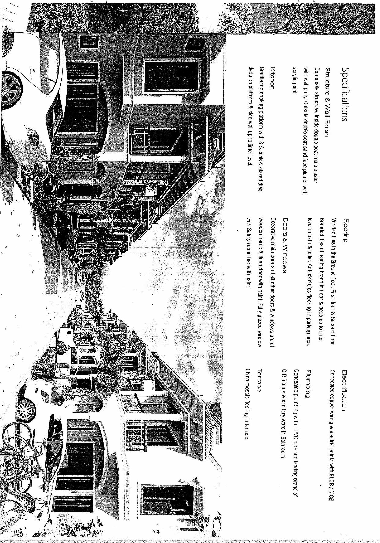 3D Elevation of real estate project Orchid Greens located at Nana-chiloda, Gandhinagar, Gujarat