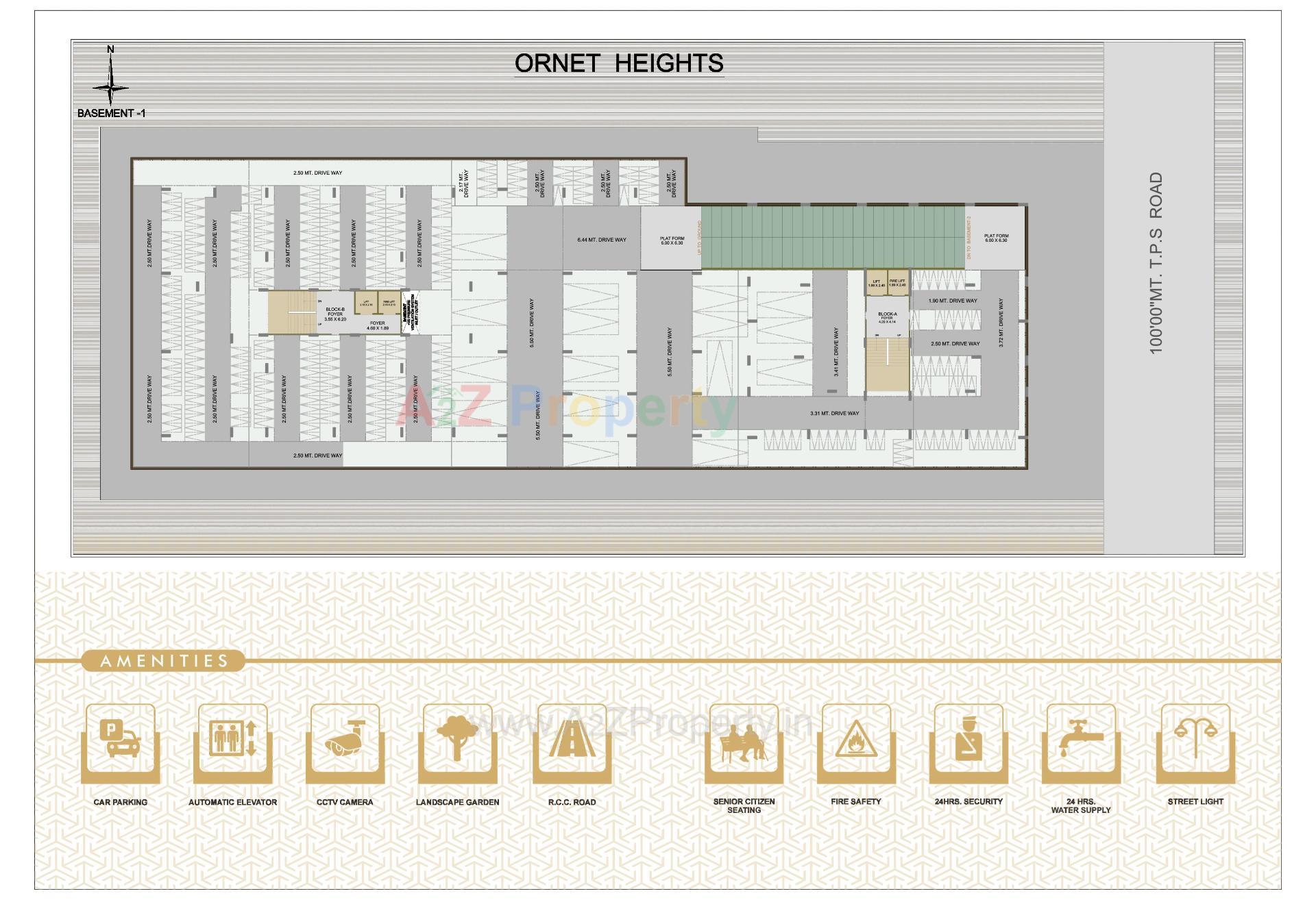 Layout of real estate project Ornet Heights located at Chiloda, Gandhinagar, Gujarat