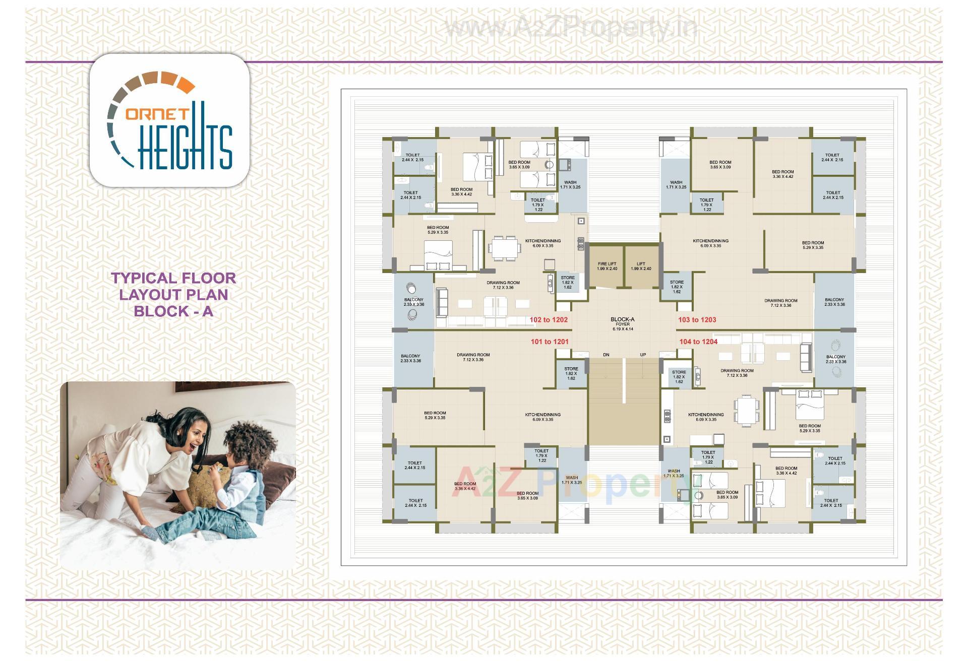 Layout of real estate project Ornet Heights located at Chiloda, Gandhinagar, Gujarat