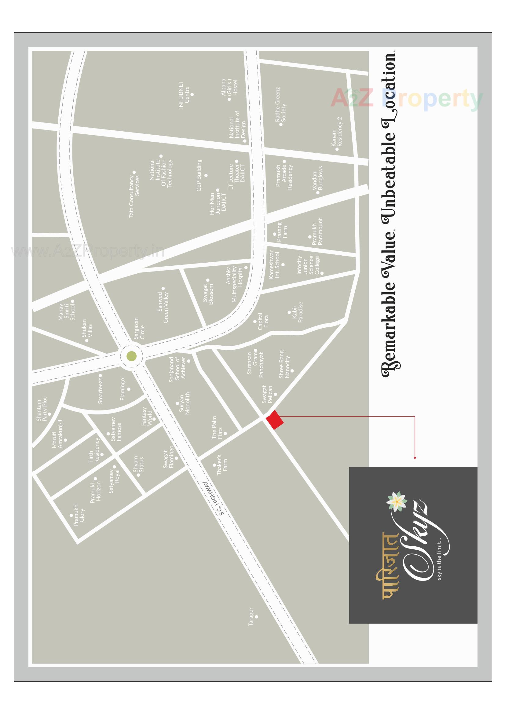  of real estate project Paarijat Skyz located at Sargasan, Gandhinagar, Gujarat