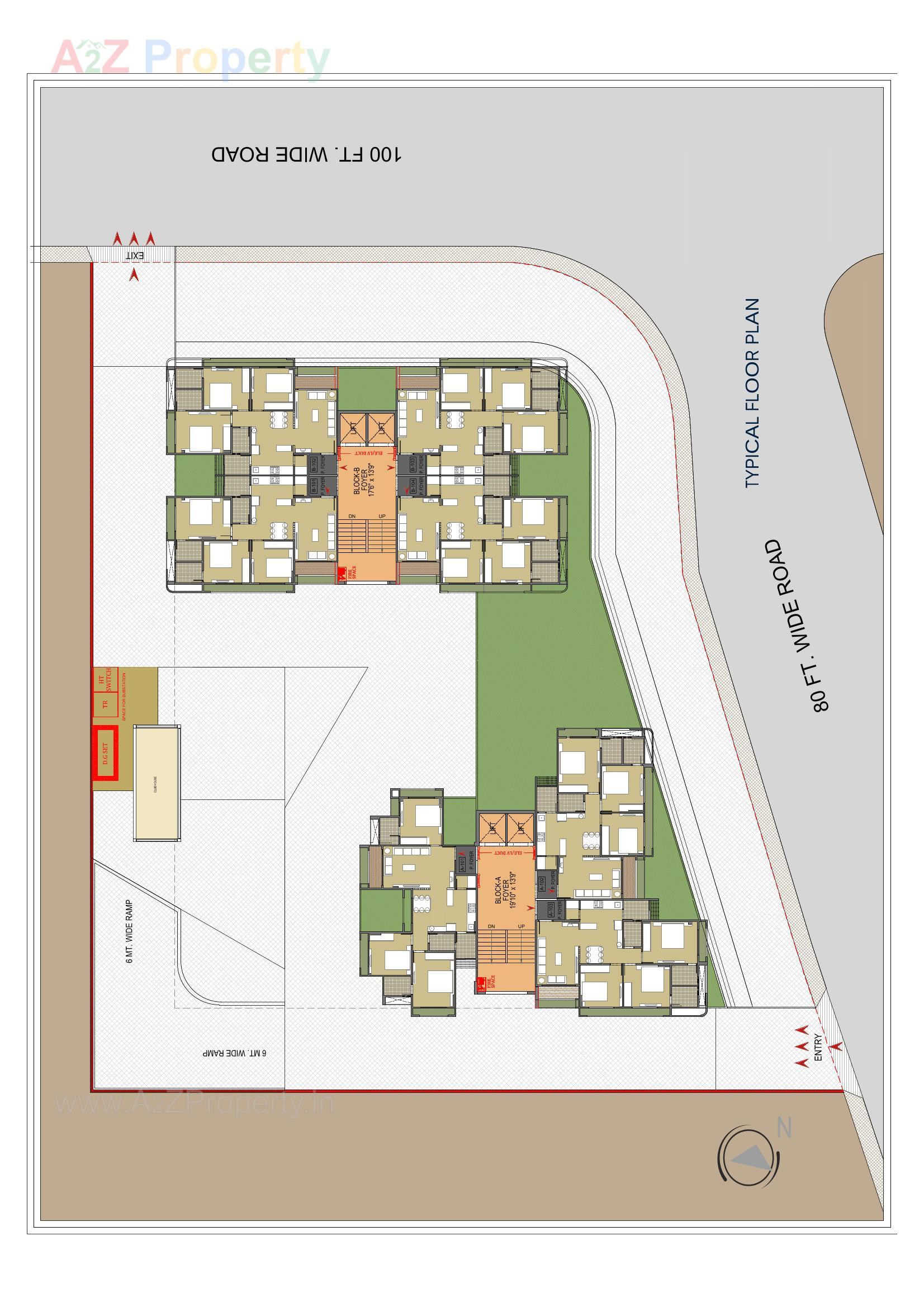 Layout of real estate project Paarijat Skyz located at Sargasan, Gandhinagar, Gujarat