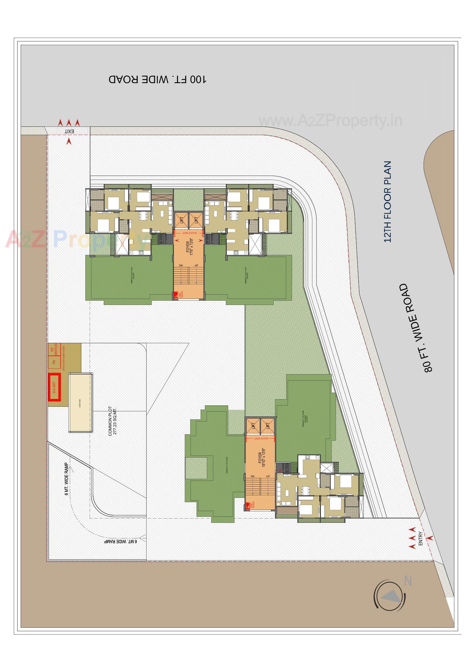 Layout of real estate project Paarijat Skyz located at Sargasan, Gandhinagar, Gujarat