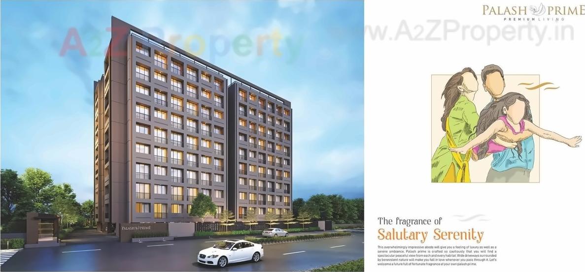 3D Elevation of real estate project Palash Prime located at Zundal, Gandhinagar, Gujarat