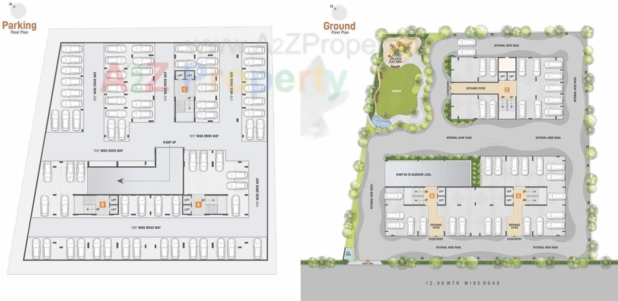Layout of real estate project Palash Prime located at Zundal, Gandhinagar, Gujarat