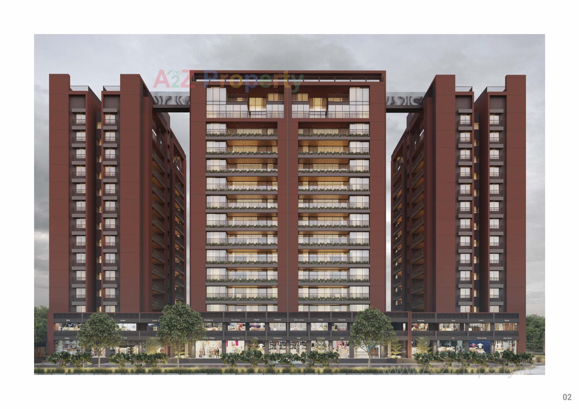 3D Elevation of real estate project Panache located at Khoraj, Gandhinagar, Gujarat