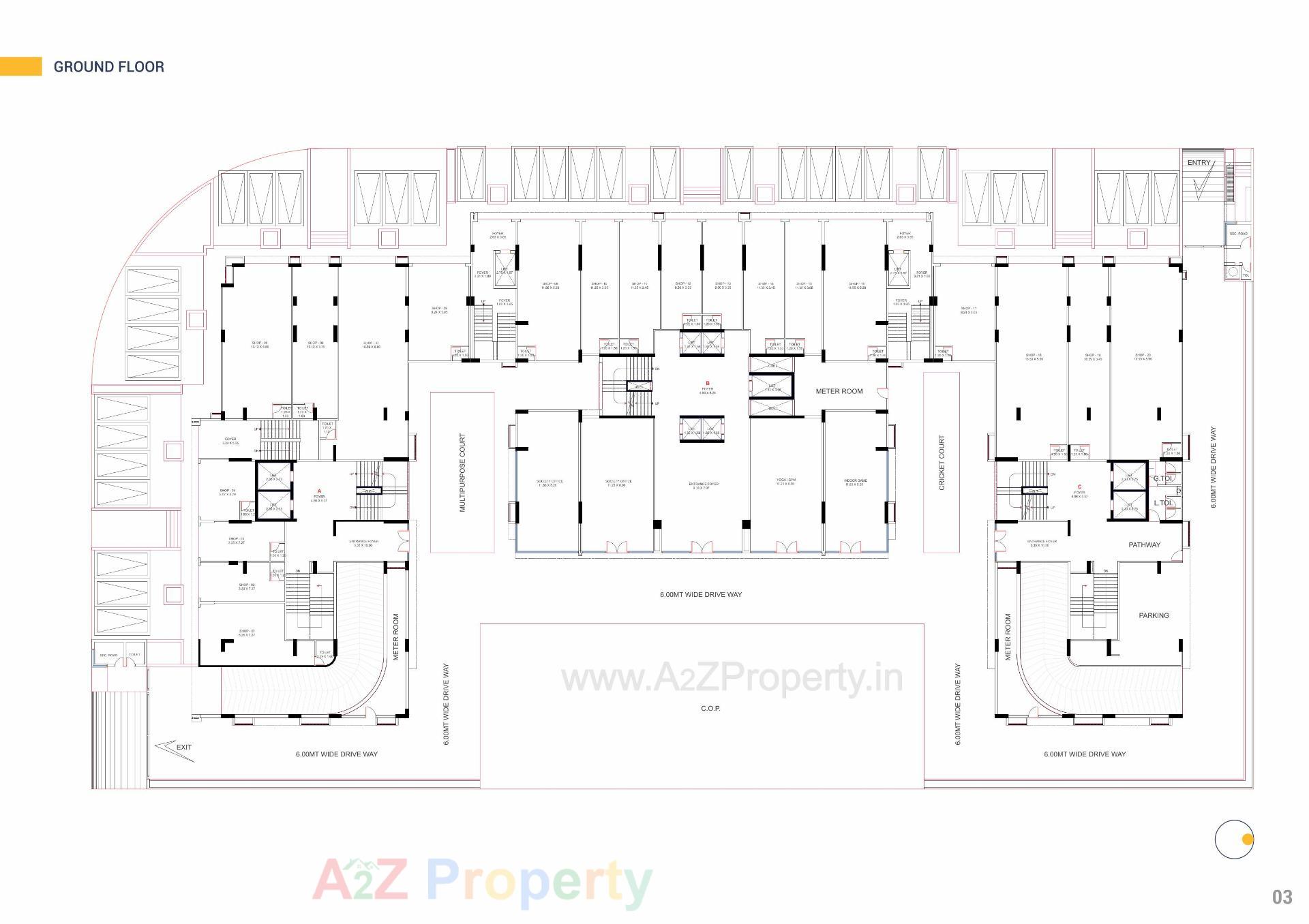 Layout of real estate project Panache located at Khoraj, Gandhinagar, Gujarat