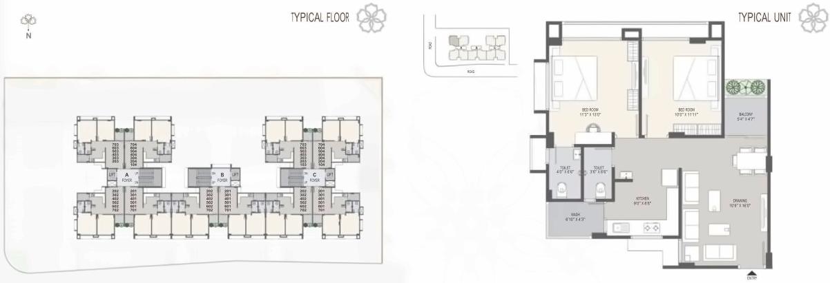 Layout of real estate project Panchamrut located at Saij, Gandhinagar, Gujarat