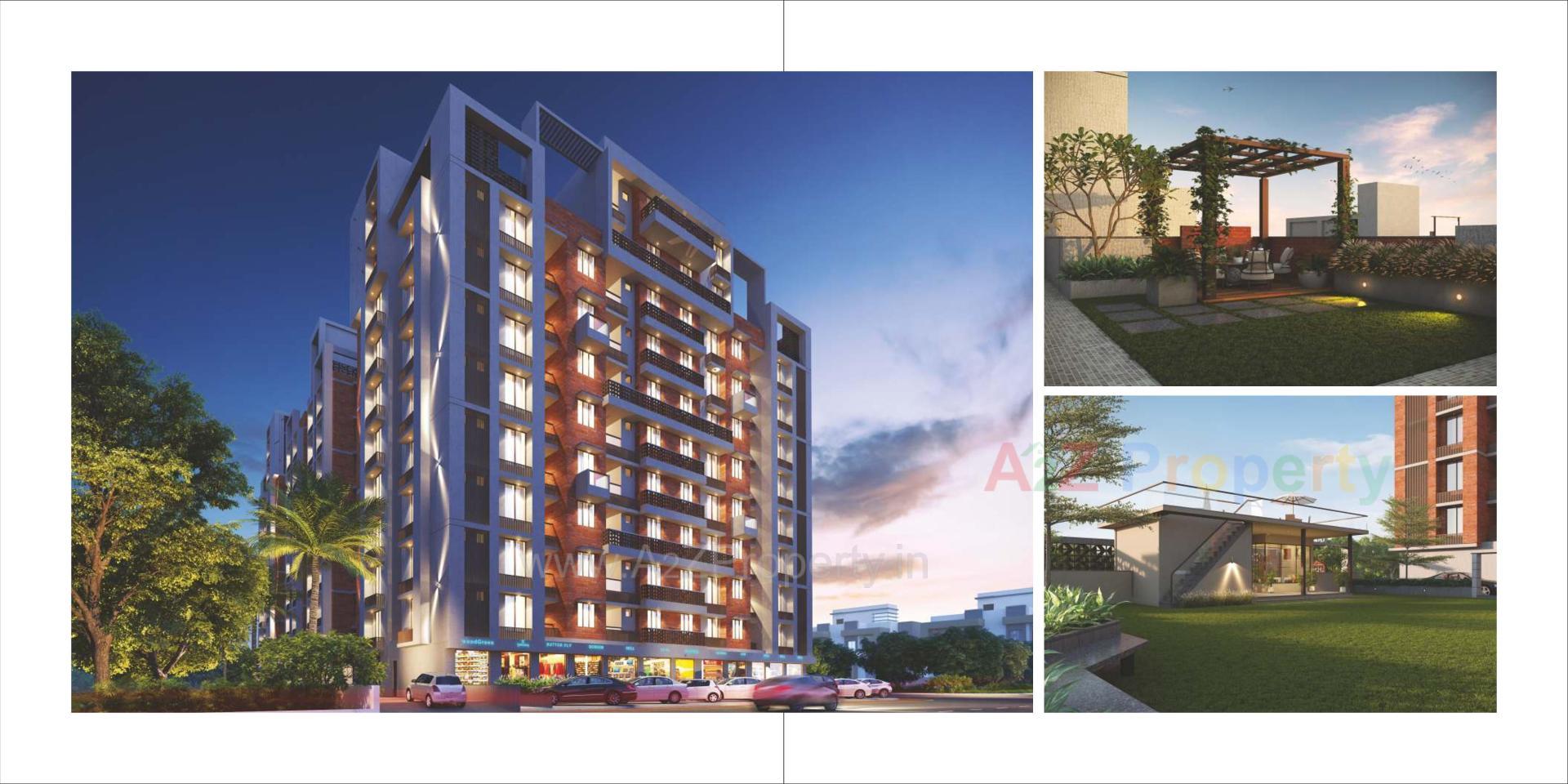 3D Elevation of real estate project Panchamrut located at Pethapur, Gandhinagar, Gujarat