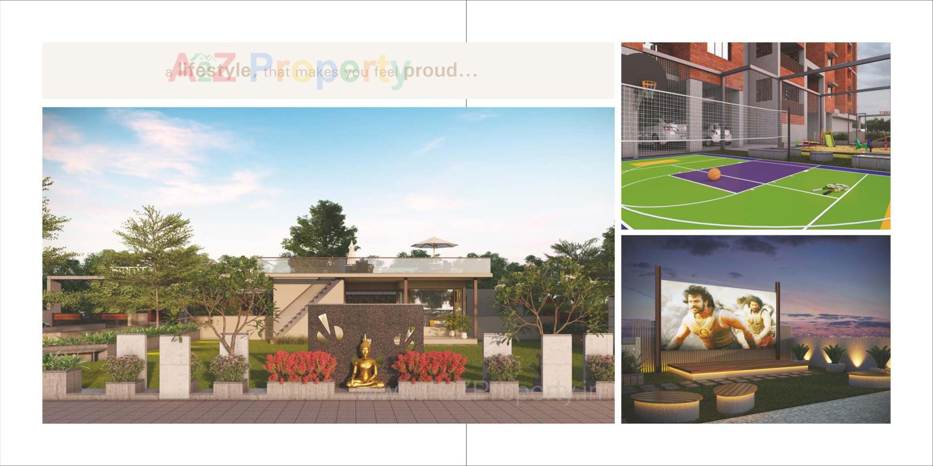 3D Elevation of real estate project Panchamrut located at Pethapur, Gandhinagar, Gujarat