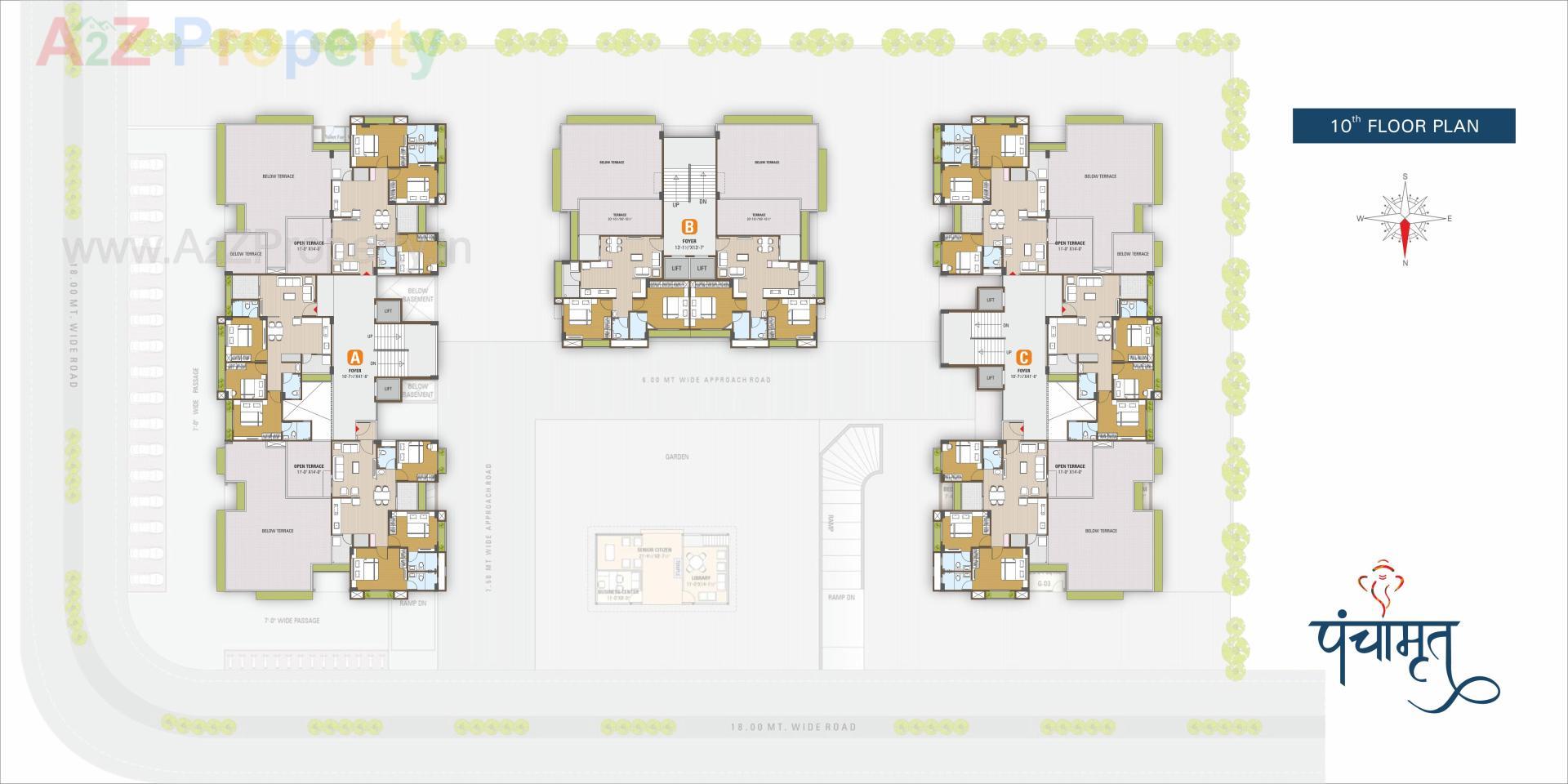 Layout of real estate project Panchamrut located at Pethapur, Gandhinagar, Gujarat