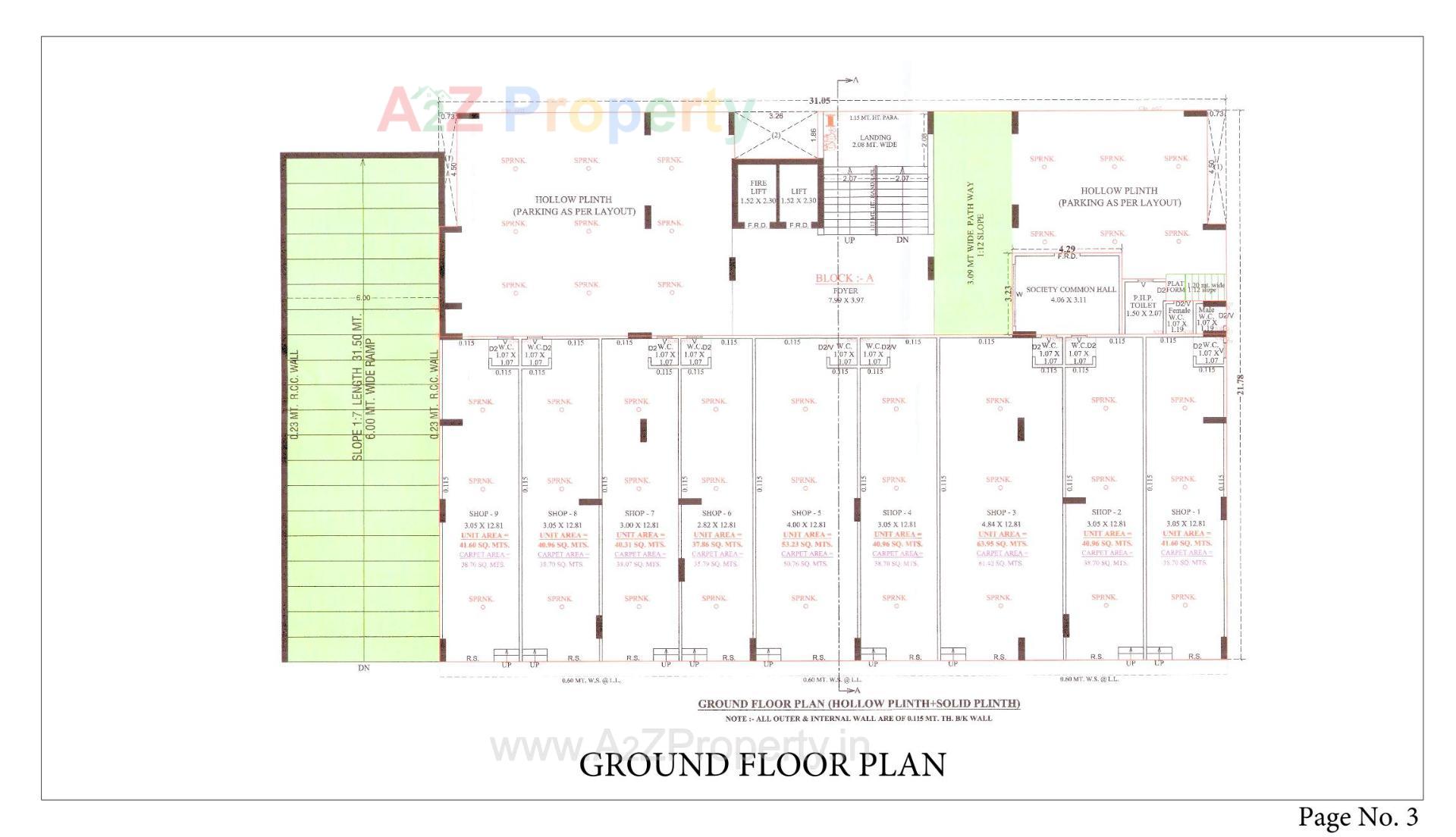 Layout of real estate project Panchratna located at Zundal, Gandhinagar, Gujarat