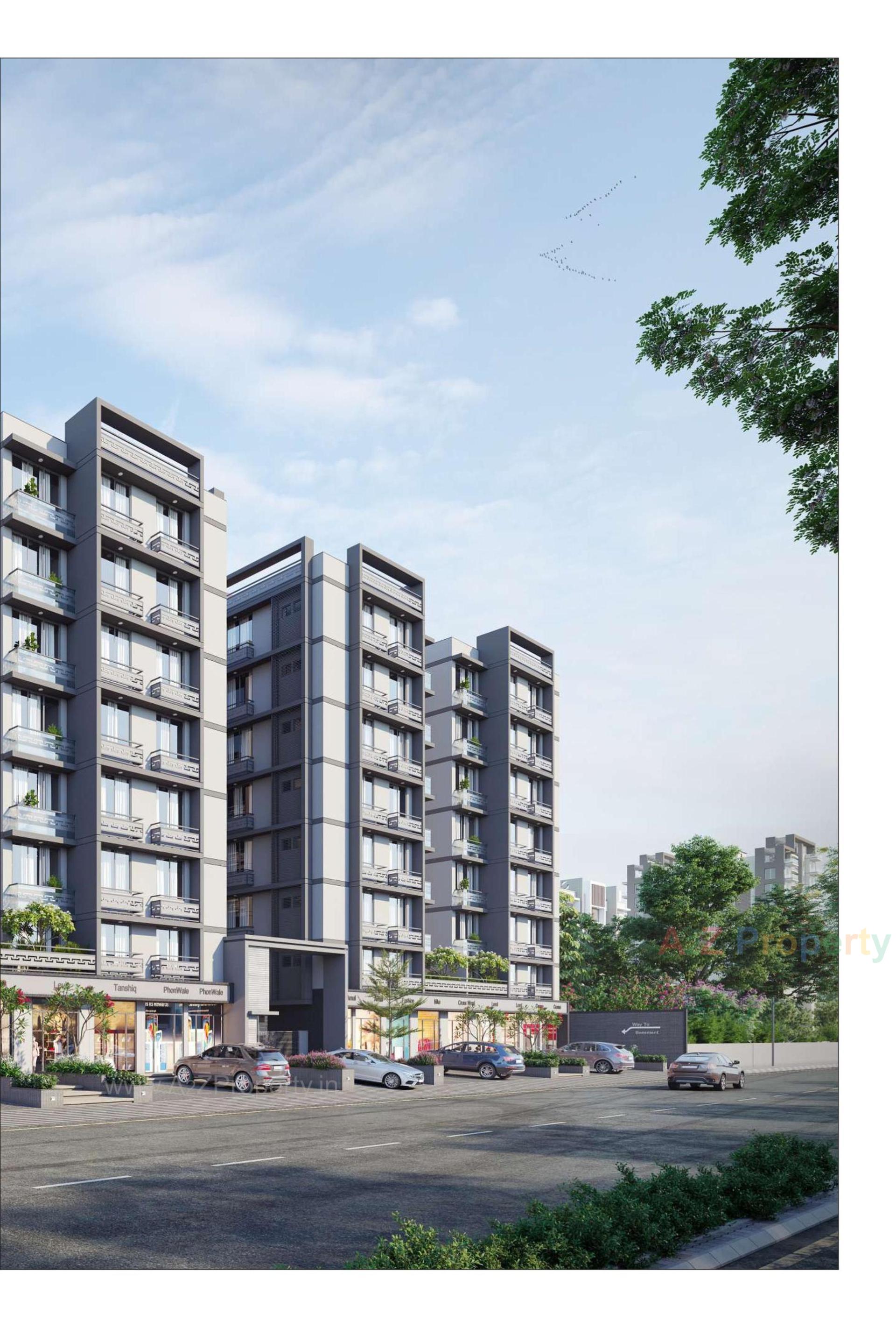 3D Elevation of real estate project Paras Residency located at Nana-chiloda, Gandhinagar, Gujarat