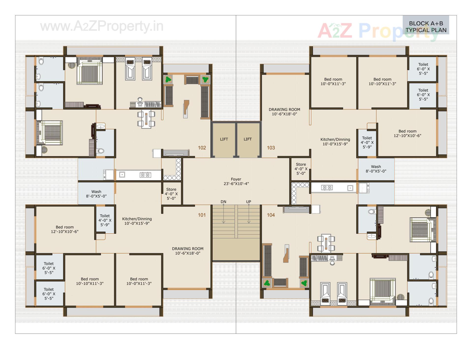 Layout of real estate project Paras Residency located at Nana-chiloda, Gandhinagar, Gujarat